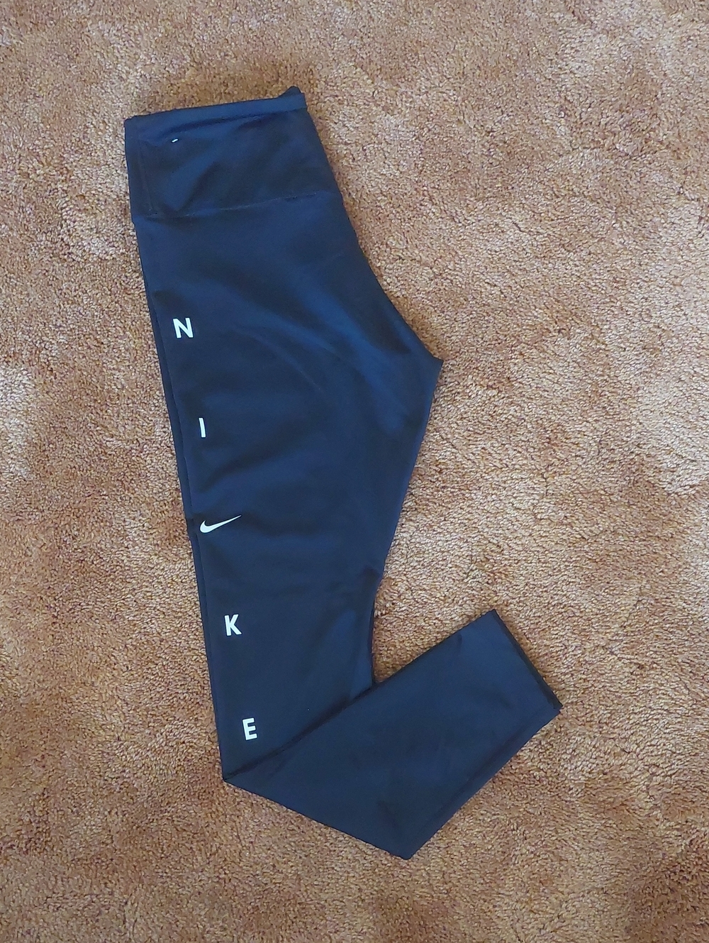 Nike Black Leggings with Vertical Logo